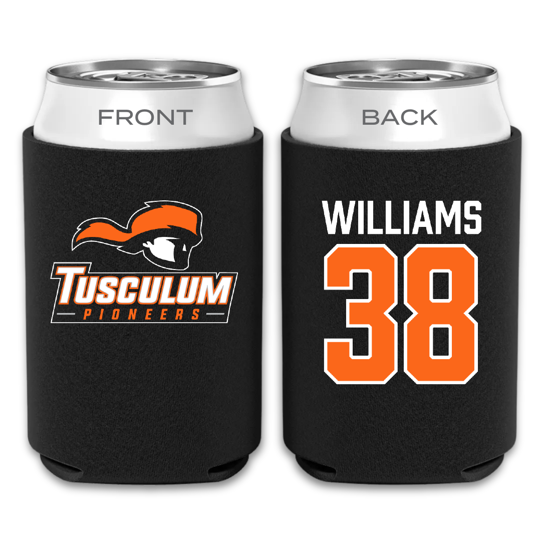 Tusculum University Football Black Can Cooler - #38 Jeremiah Williams