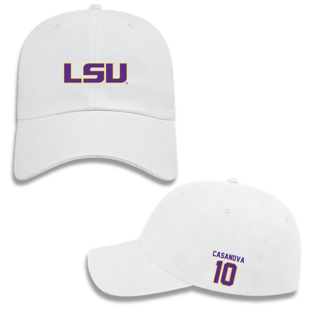Louisiana State University Softball White Hat - #10 Emilee Casanova
