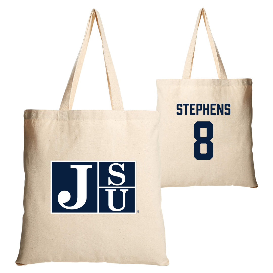Jackson State University Softball Tan Canvas Tote Bag - #8 Mari Stephens