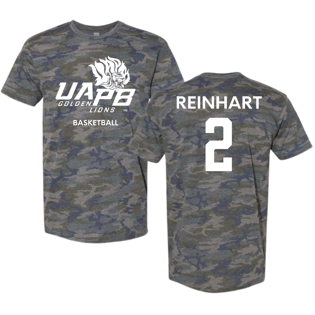 University of Arkansas-Pine Bluff Basketball (M) Vintage Camo Tee - #2 Zach Reinhart