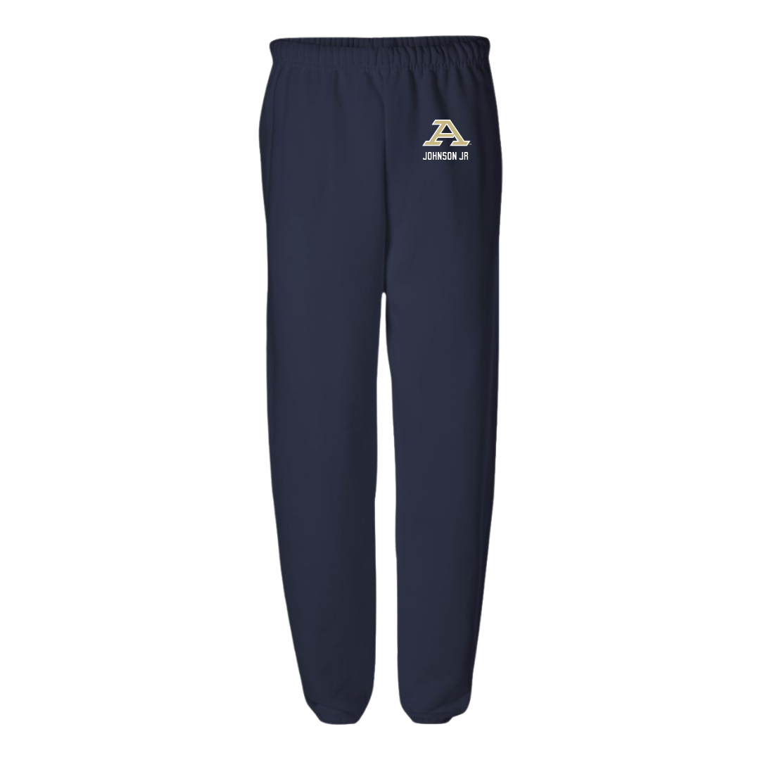University of Akron Football Navy Sweatpants - #78 DJ Johnson Jr