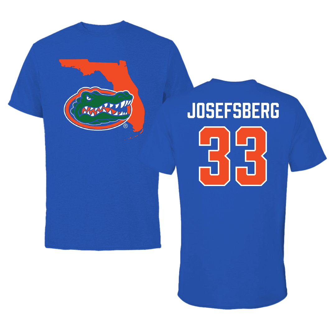 University of Florida Basketball Blue State Tee - #33 Cooper Josefsberg