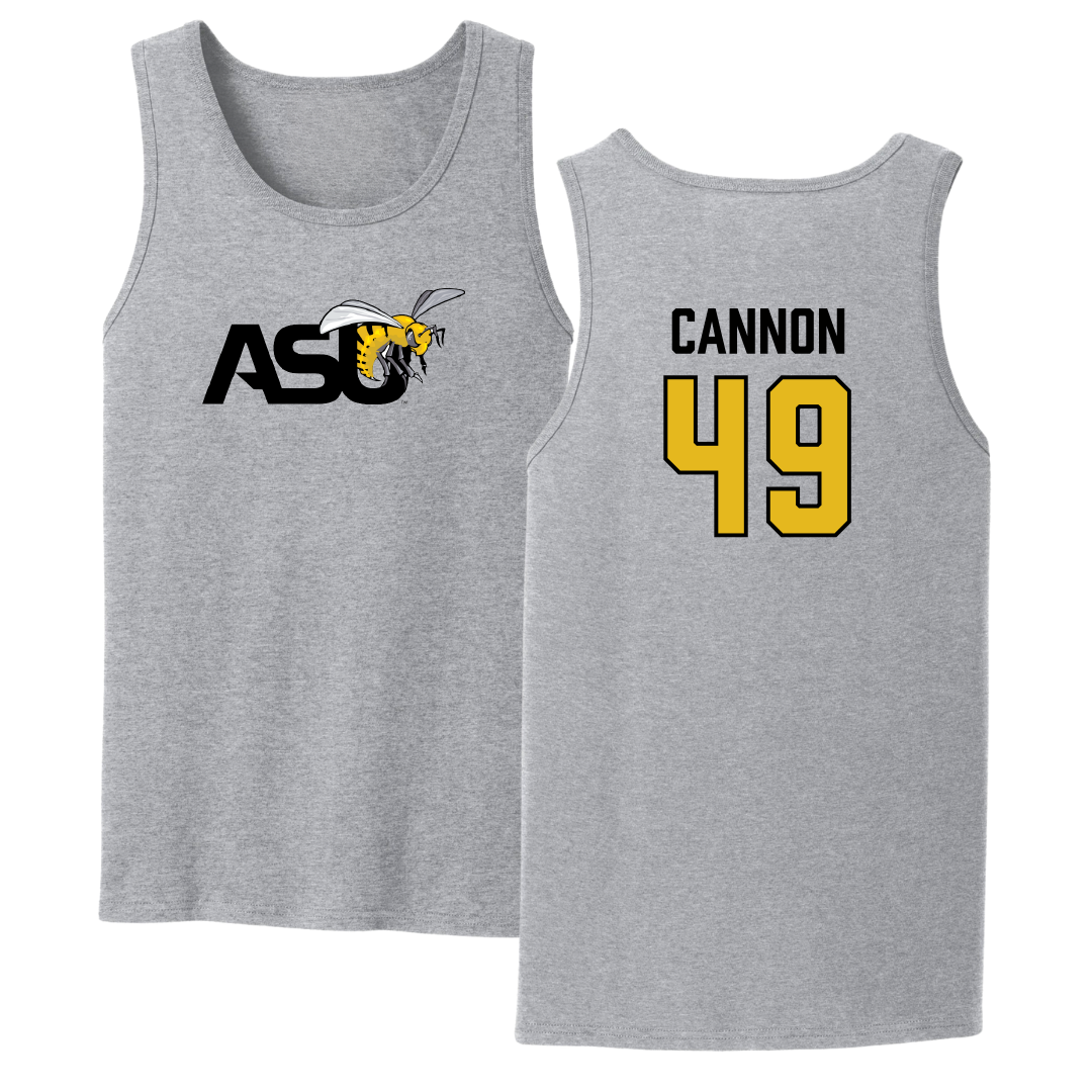 Alabama State University Football Sport Gray Tank Top - #49 Baylor Cannon