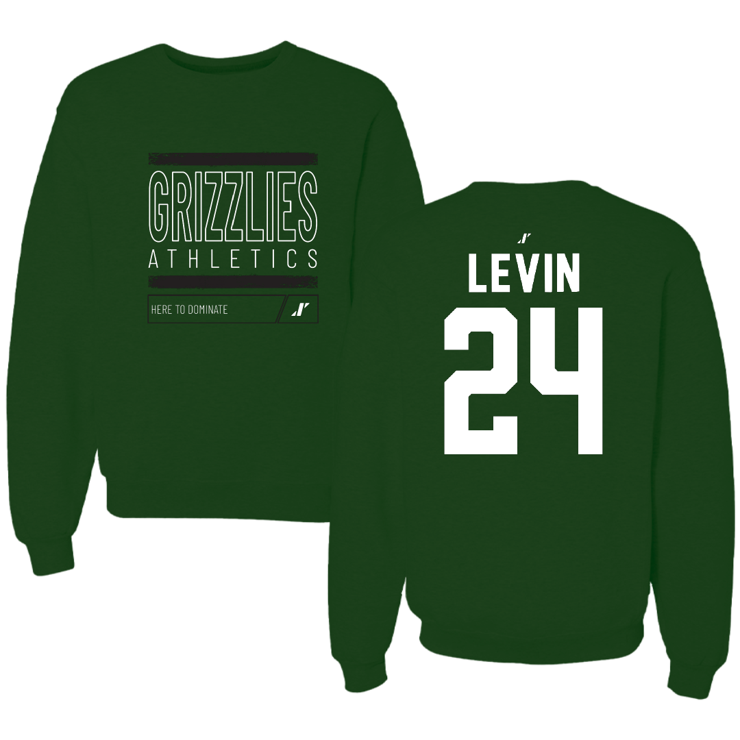 Adams State University Soccer Forest Green Dominate Crewneck - #24 Denali Levin