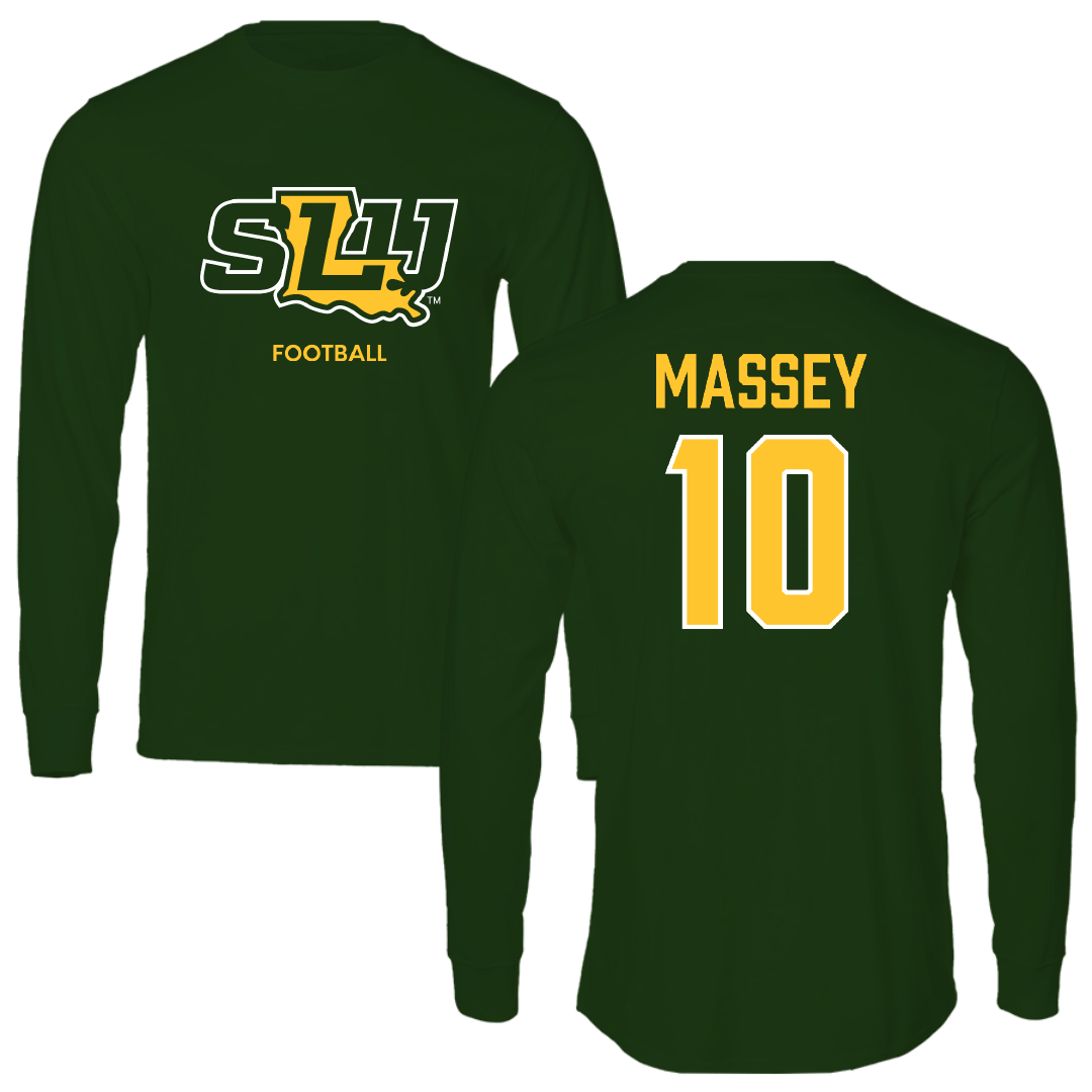 Southeastern Louisiana University Football Forest Green Long Sleeve - #10 Maurice Massey