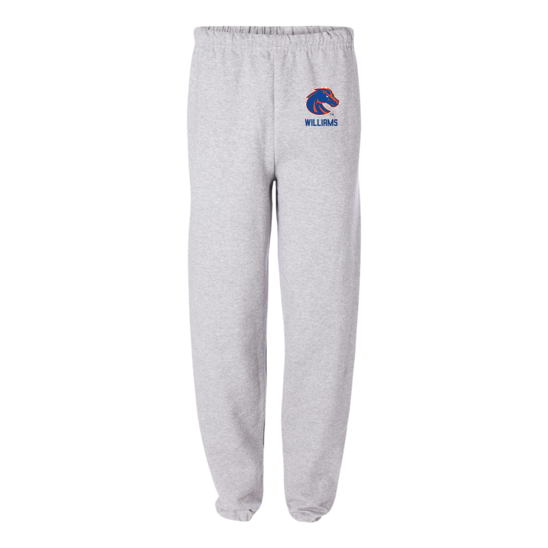 Boise State University Football Light Gray Sweatpants - #15 Malakai Williams