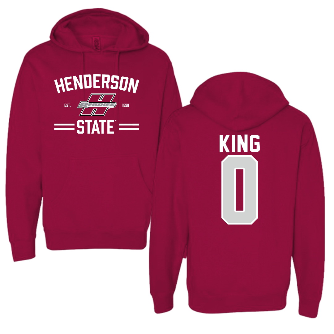 Henderson State University Basketball Cardinal General Hoodie - #0 Clarence King