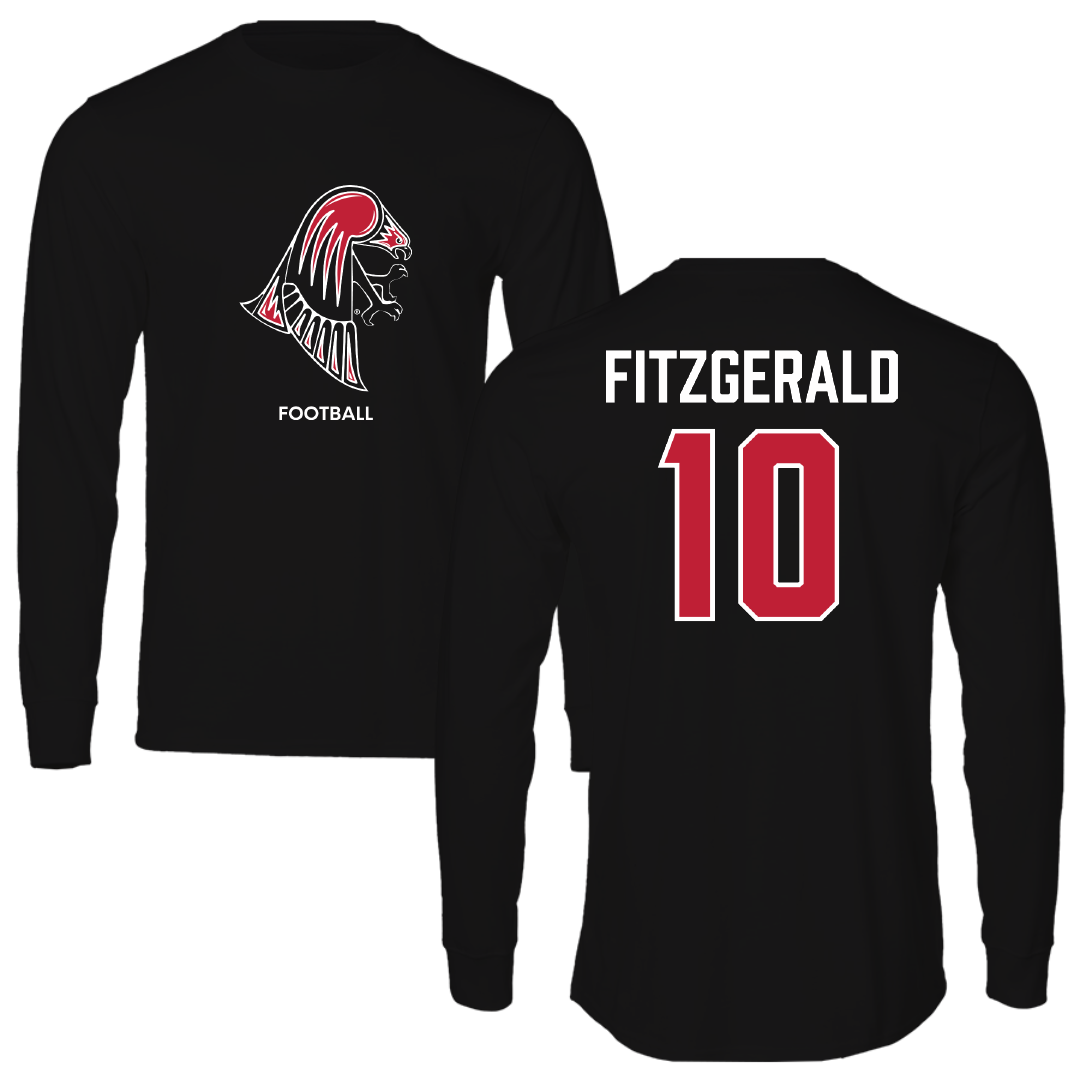 University of Wisconsin-River Falls Football Black Mascot Performance Long Sleeve - #10 Cade Fitzgerald
