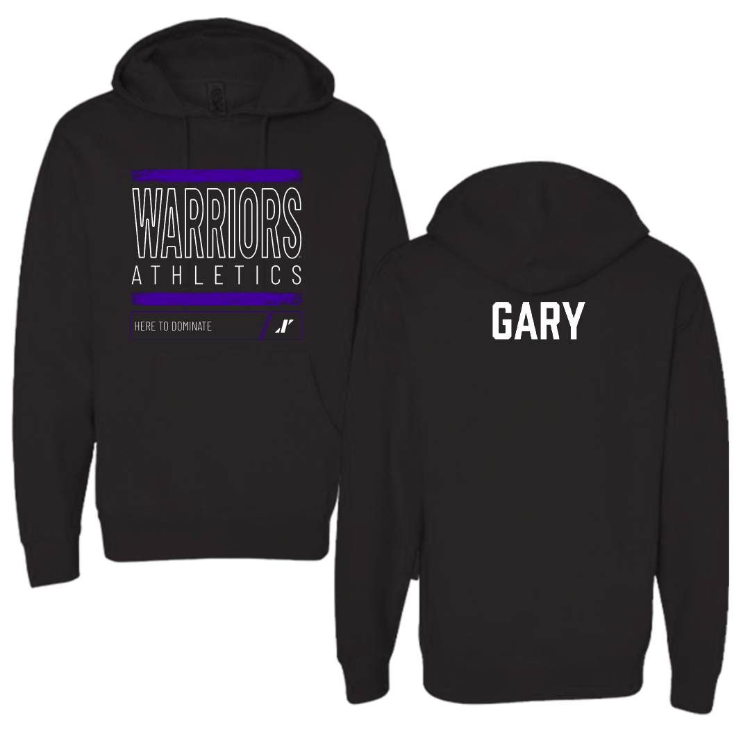 Winona State University Tennis Black Dominate Hoodie - Skylar Gary
