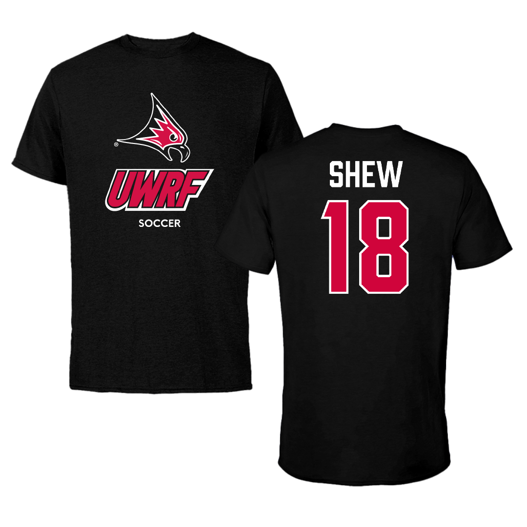 University of Wisconsin-River Falls Soccer (W) Black Performance Tee - #18 Madyson Shew