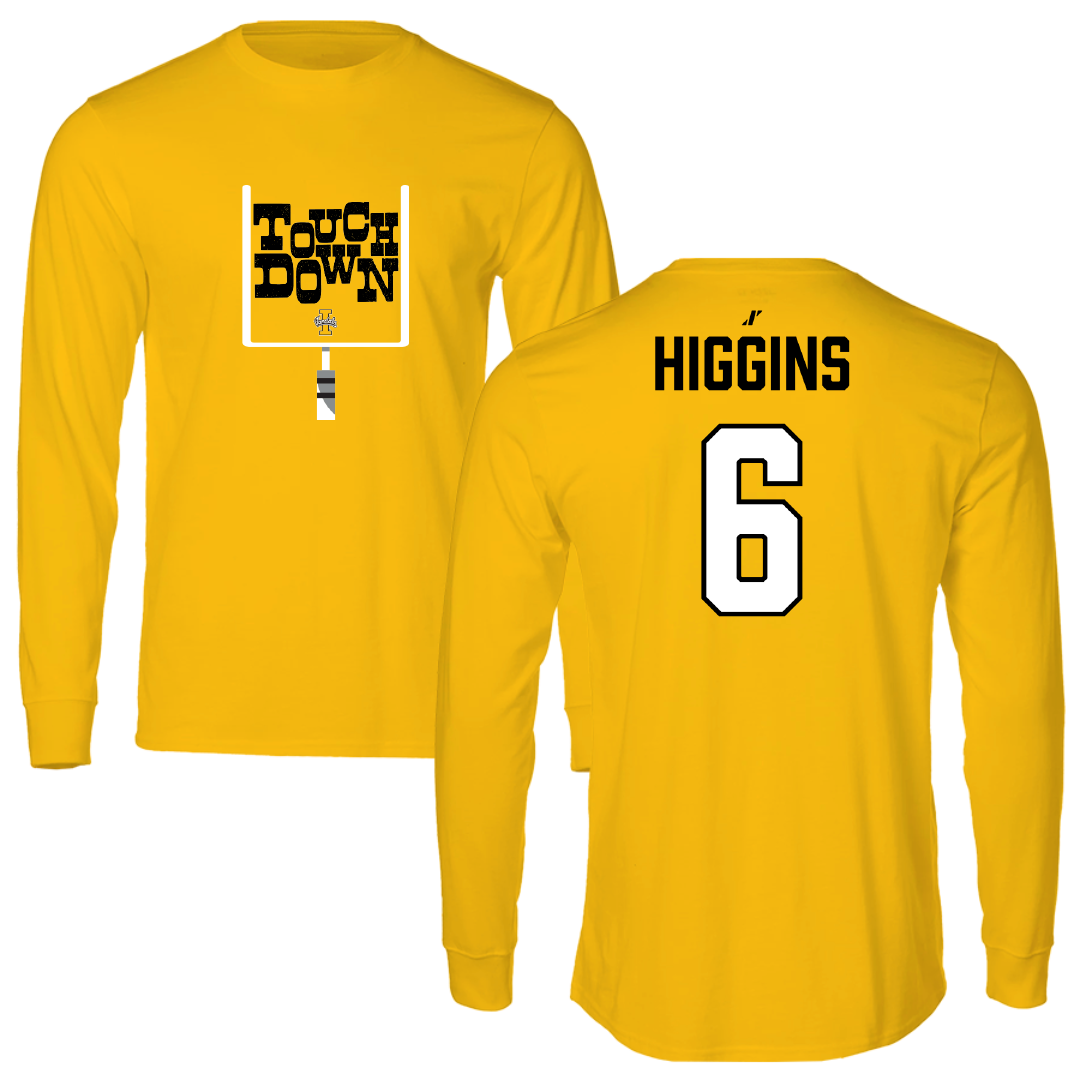 University of Idaho Football Gold Touchdown Performance Long Sleeve - #6 Trais Higgins