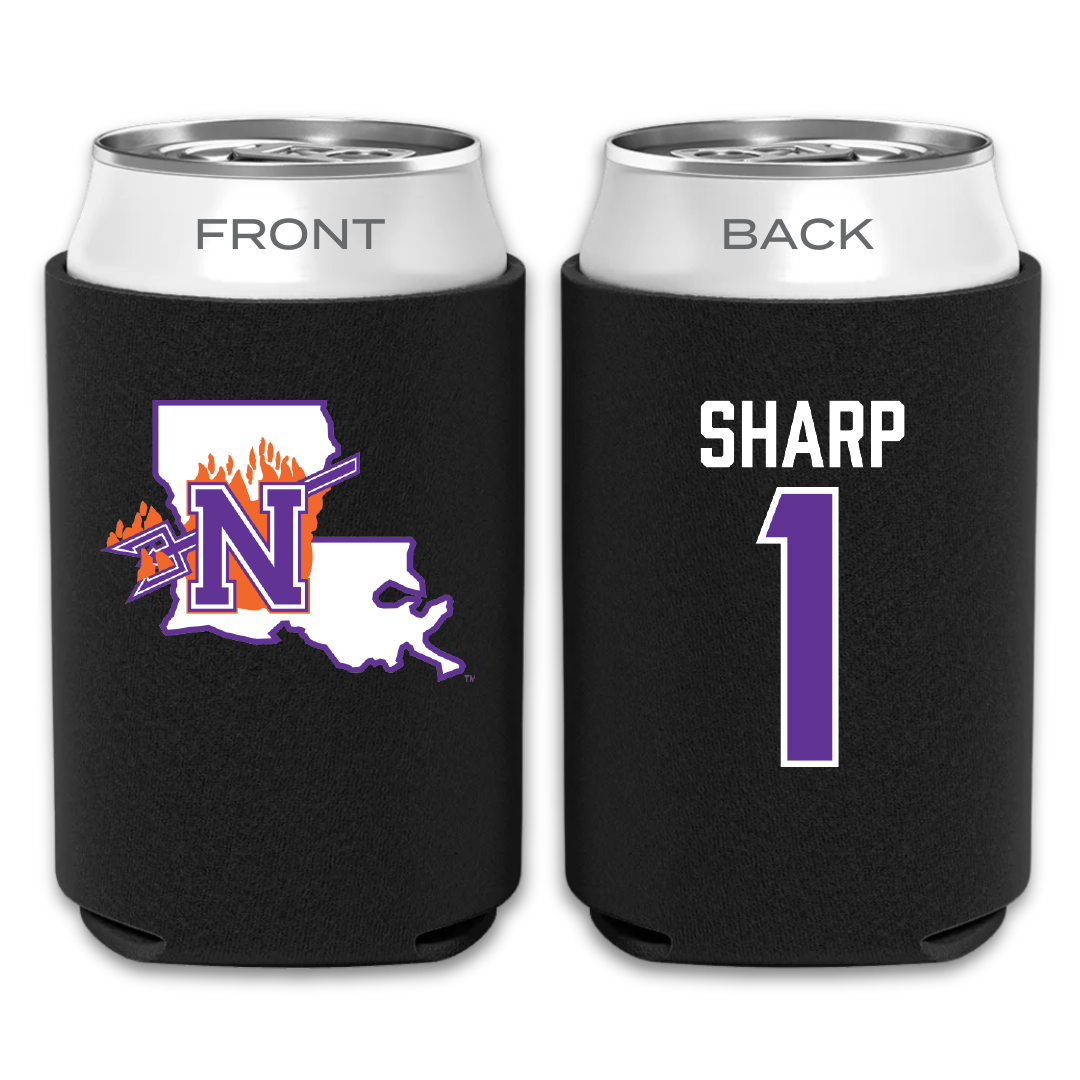 Northwestern State University Softball Black Can Cooler - #1 Skye Sharp