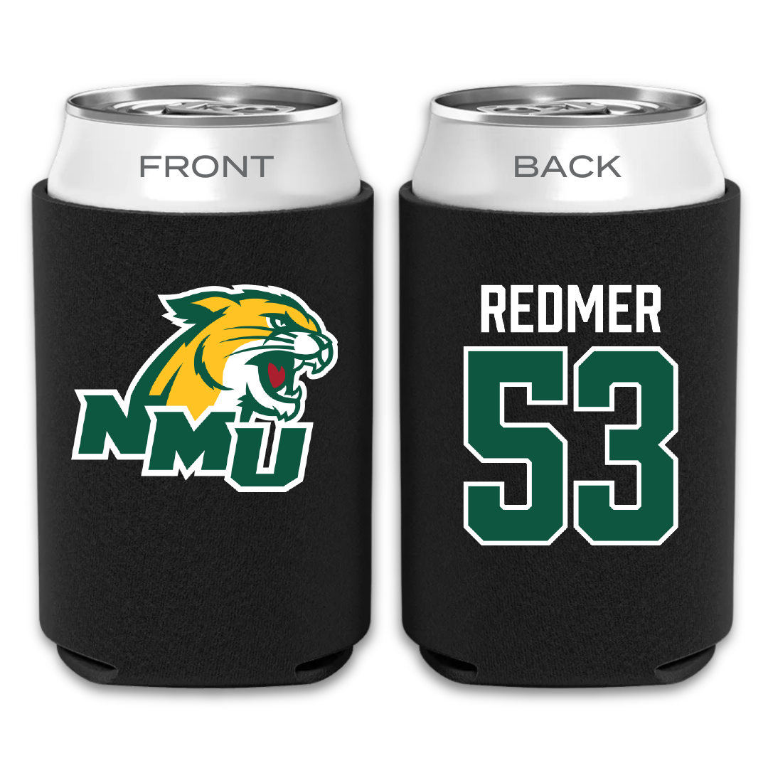 Northern Michigan University Football Black Can Cooler - #53 Brady Redmer