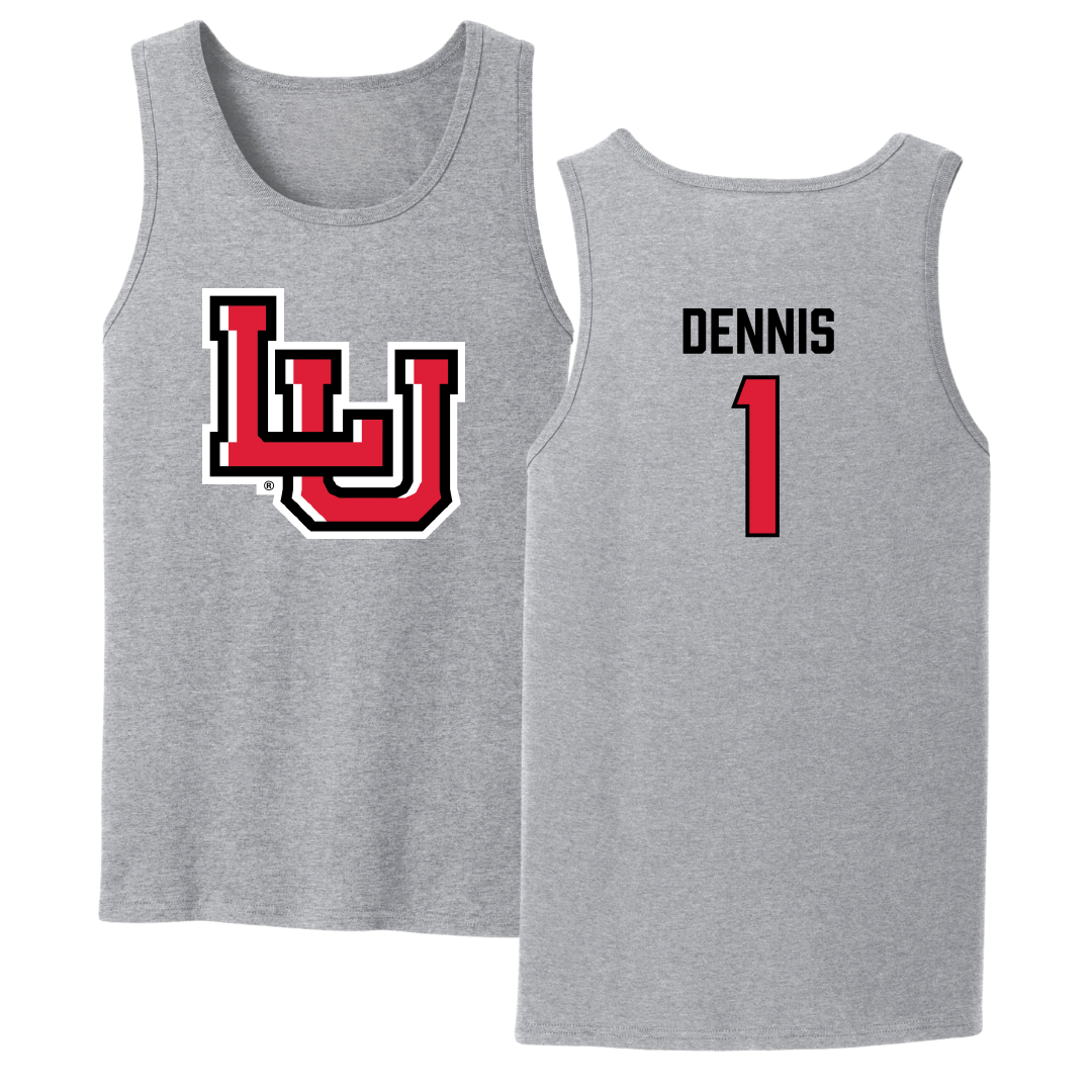 Lamar University Football Sport Gray Tank Top - #1 Andre Dennis