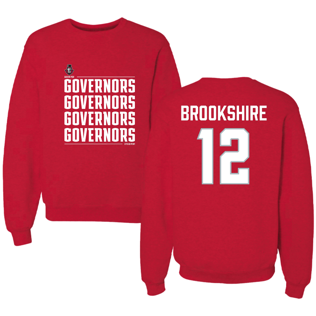 Austin Peay State University Basketball Red General Crewneck - #12 Anton Brookshire