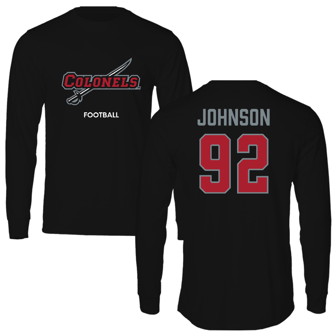 Nicholls State University Football Black Colonels Performance Long Sleeve - #92 Joshua Johnson