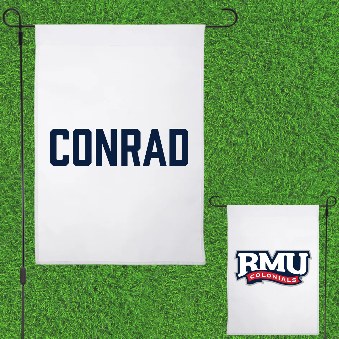 Robert Morris University TF and XC White Garden Flag - Madison Conrad