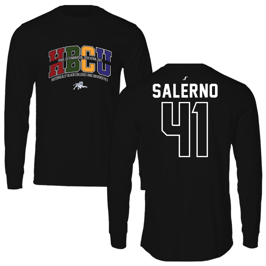 Jackson State University Football Black HBCU Long Sleeve - #41 Avery Salerno