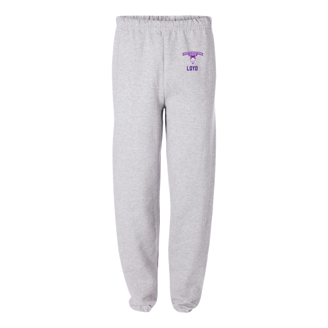 Northwestern State University TF and XC Light Gray Sweatpants - Galen Loyd