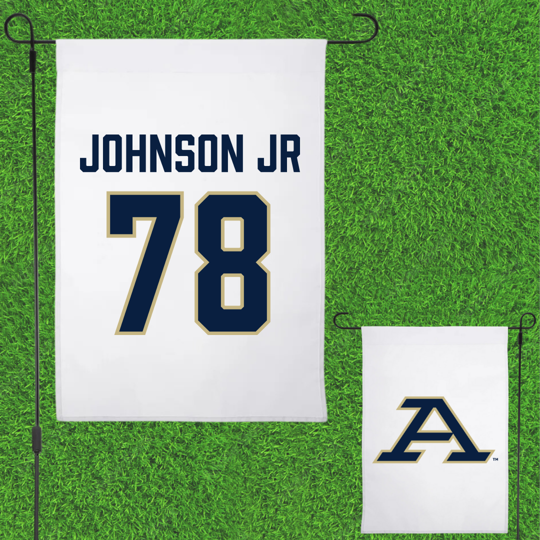 University of Akron Football White Garden Flag - #78 DJ Johnson Jr