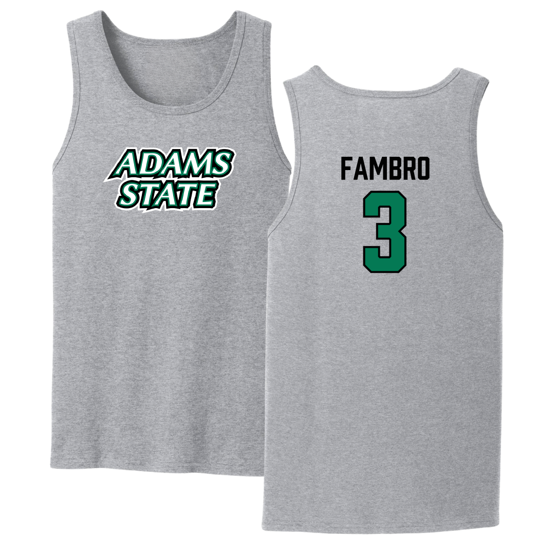 Adams State University Soccer Sport Gray Tank Top - #3 Jadon Fambro