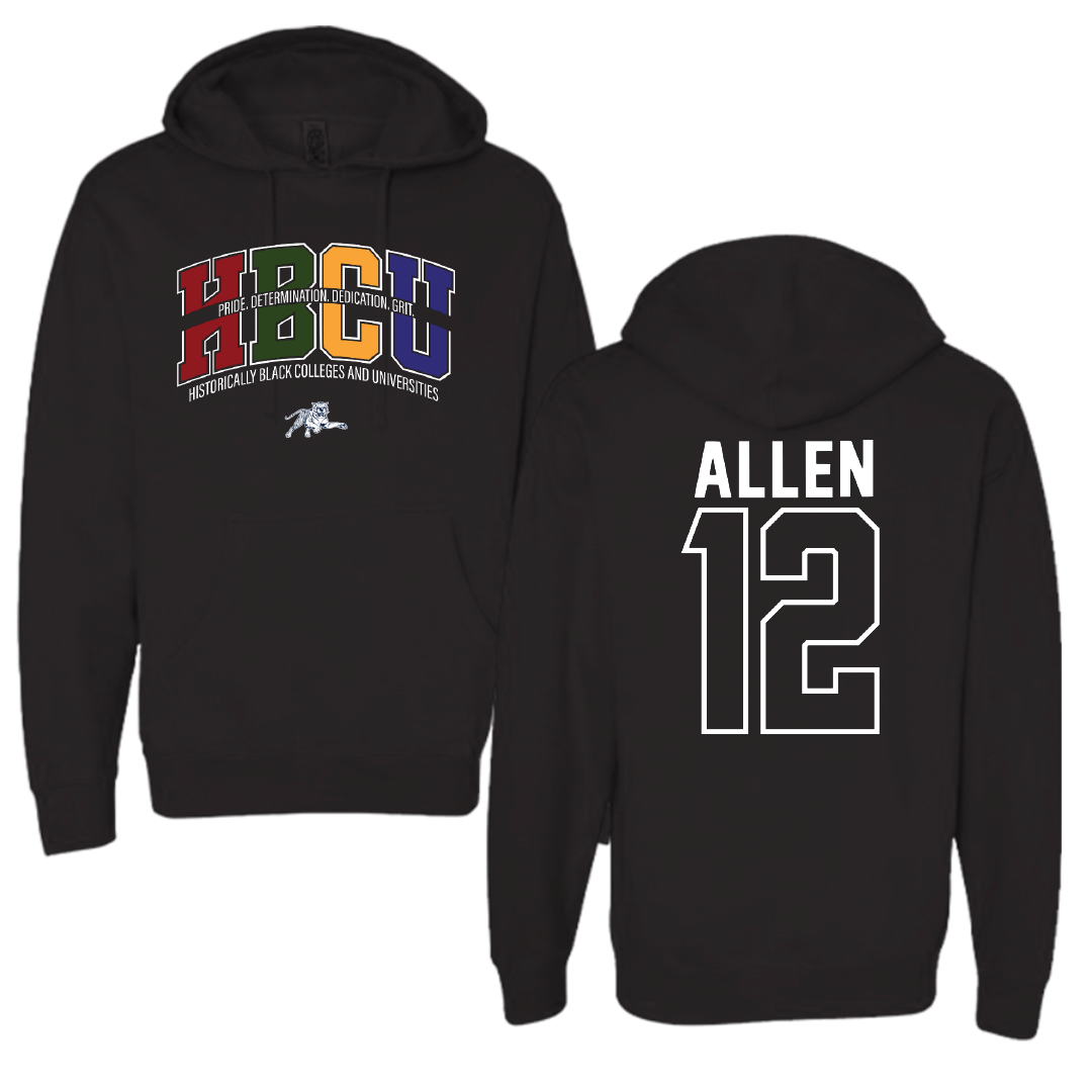 Jackson State University Softball Black HBCU Hoodie - #12 Beija Allen
