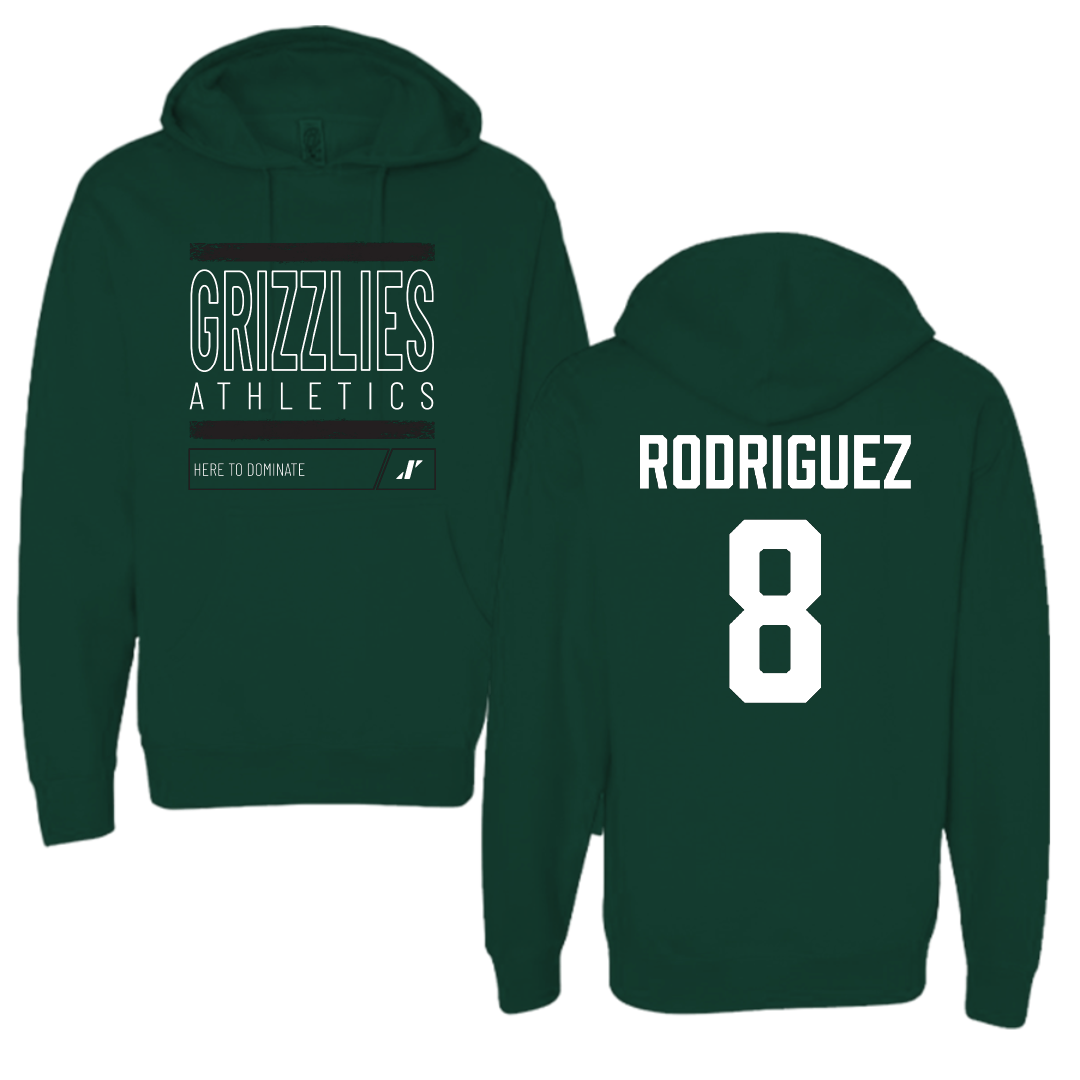 Adams State University Football Forest Green Dominate Hoodie - #8 Benjamin Rodriguez