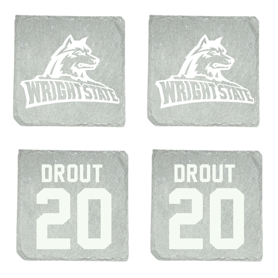 Wright State University Basketball Stone Coaster (4 Pack)  - #20 MaKenzie Drout