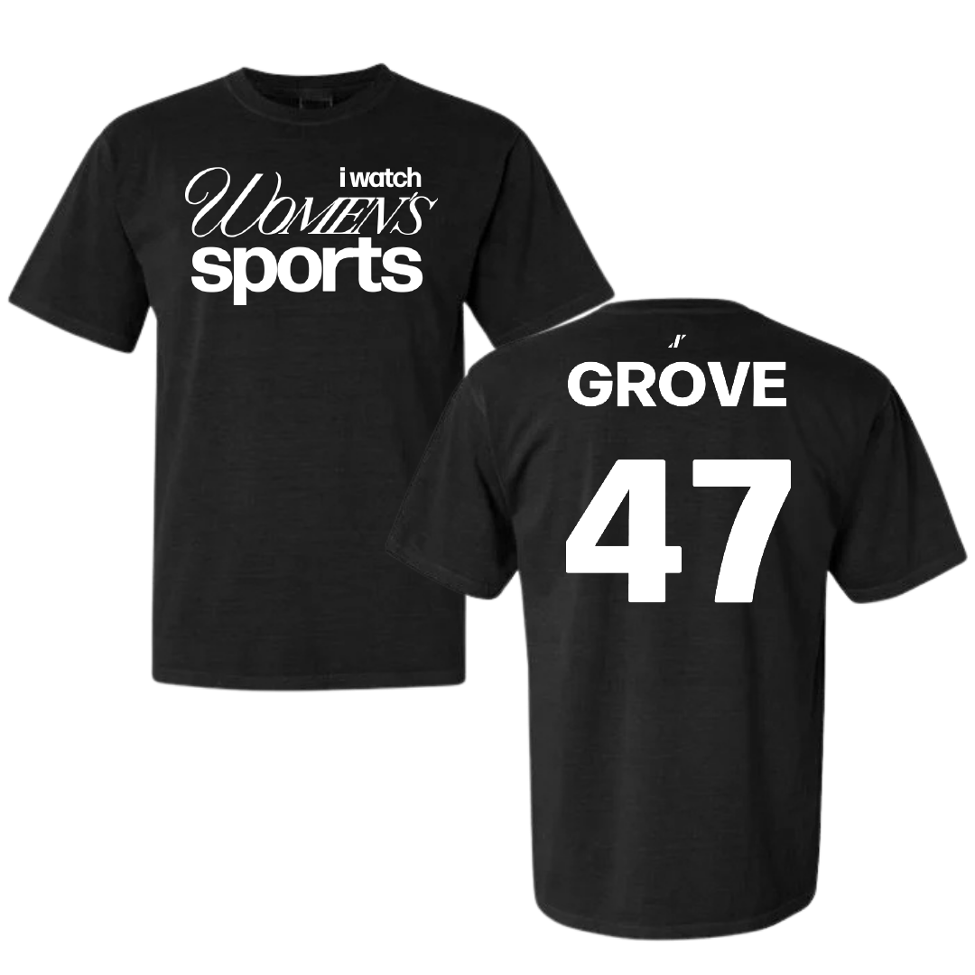 University of Florida Lacrosse Black WHM Comfort Colors Tee - #47 Sara Grove