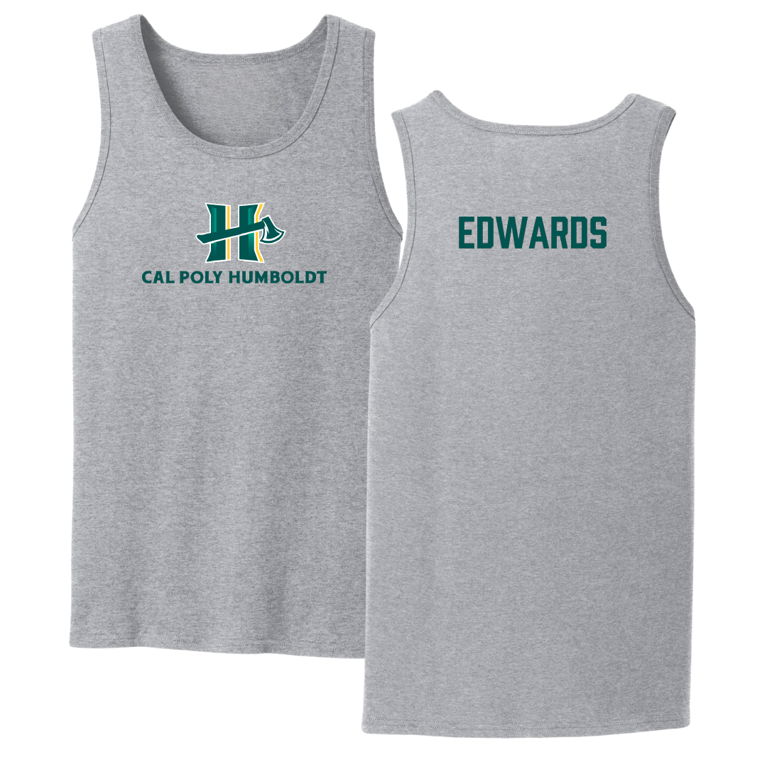 Cal Poly Humboldt Wrestling Sport Gray Tank Top - Andrew Edwards
