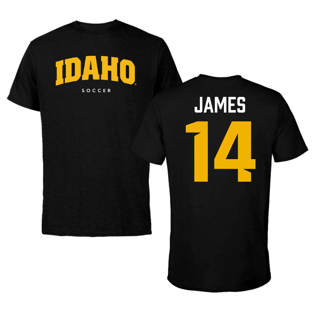 University of Idaho Soccer Black Idaho Tee - #14 Emma James