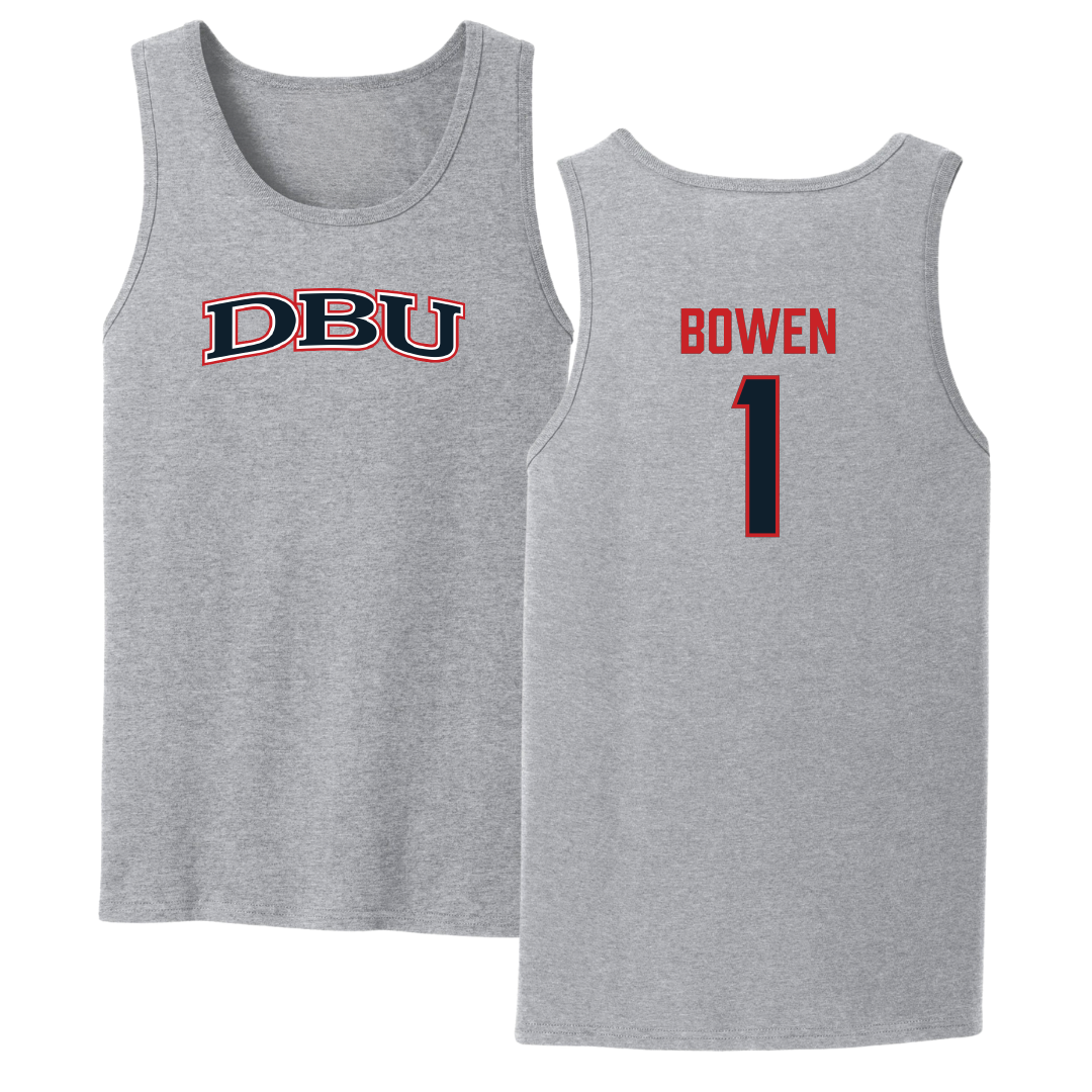 Dallas Baptist University Soccer Sport Gray Tank Top - #1 Breanna Bowen