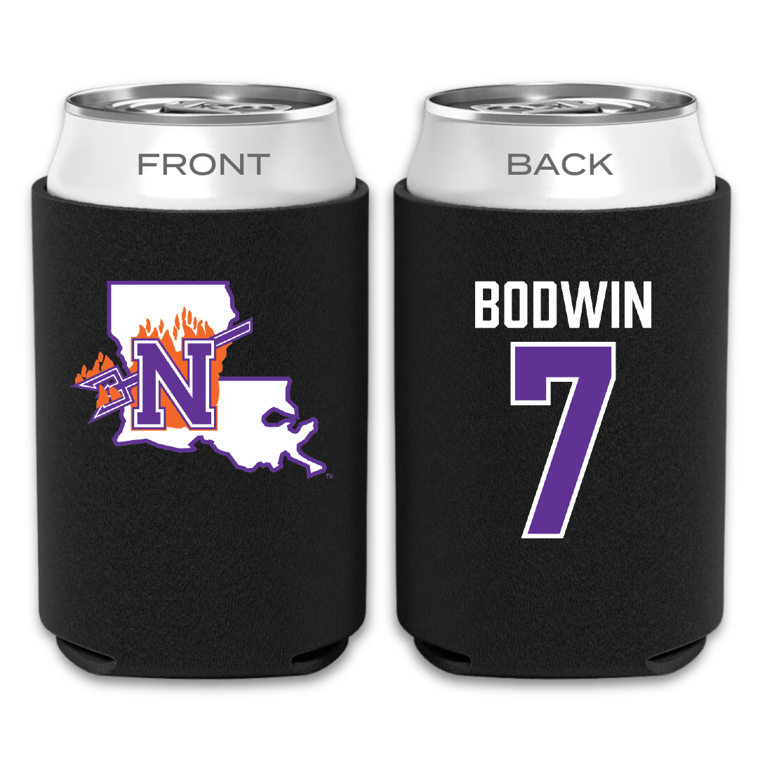 Northwestern State University Football Black Can Cooler - #7 Jeremiah Bodwin