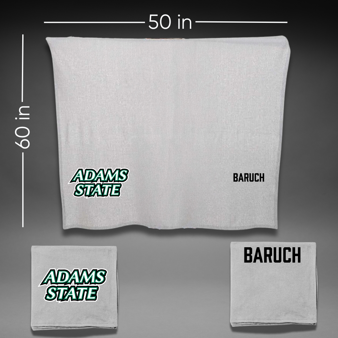 Adams State University Baseball Gray Blanket - Shaked Baruch