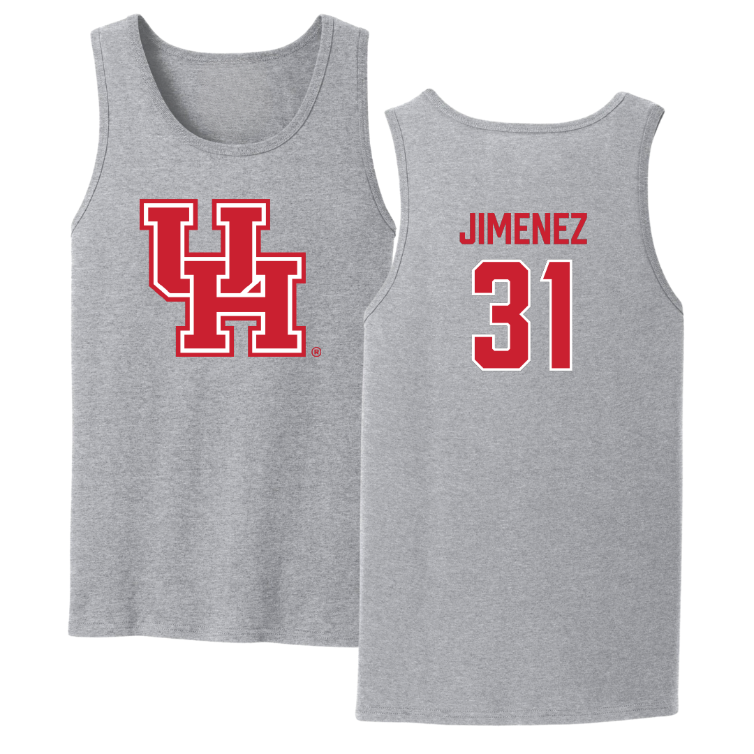 University of Houston Baseball Sport Gray Tank Top - #31 Kenneth Jimenez