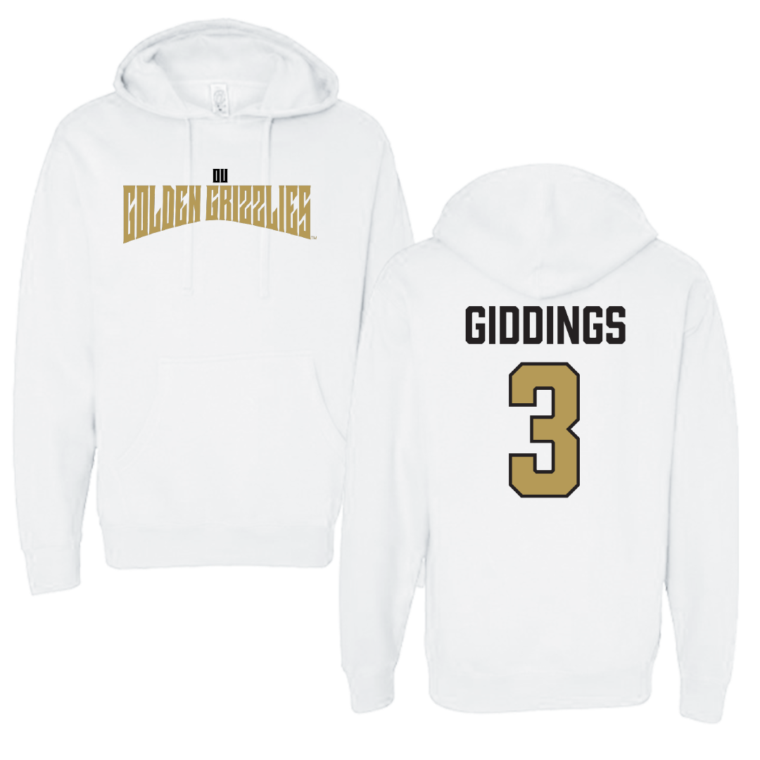 Oakland University Soccer (W) White Classic Hoodie - #3 Bailey Giddings