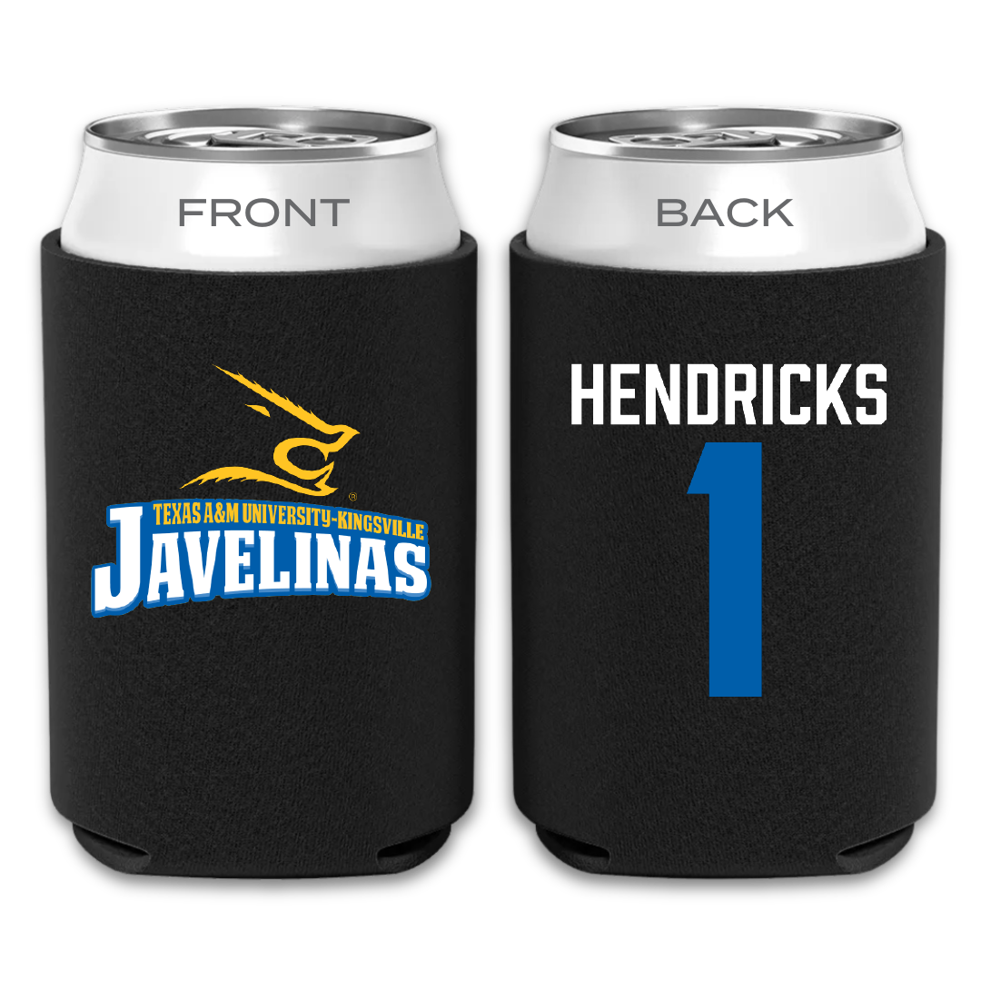 Texas A&M University-Kingsville Football Black Can Cooler - #1 Demarcus Hendricks