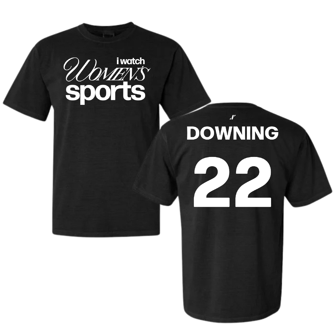 Florida International University Softball Black WHM Comfort Colors Tee - #22 Kaleena Downing