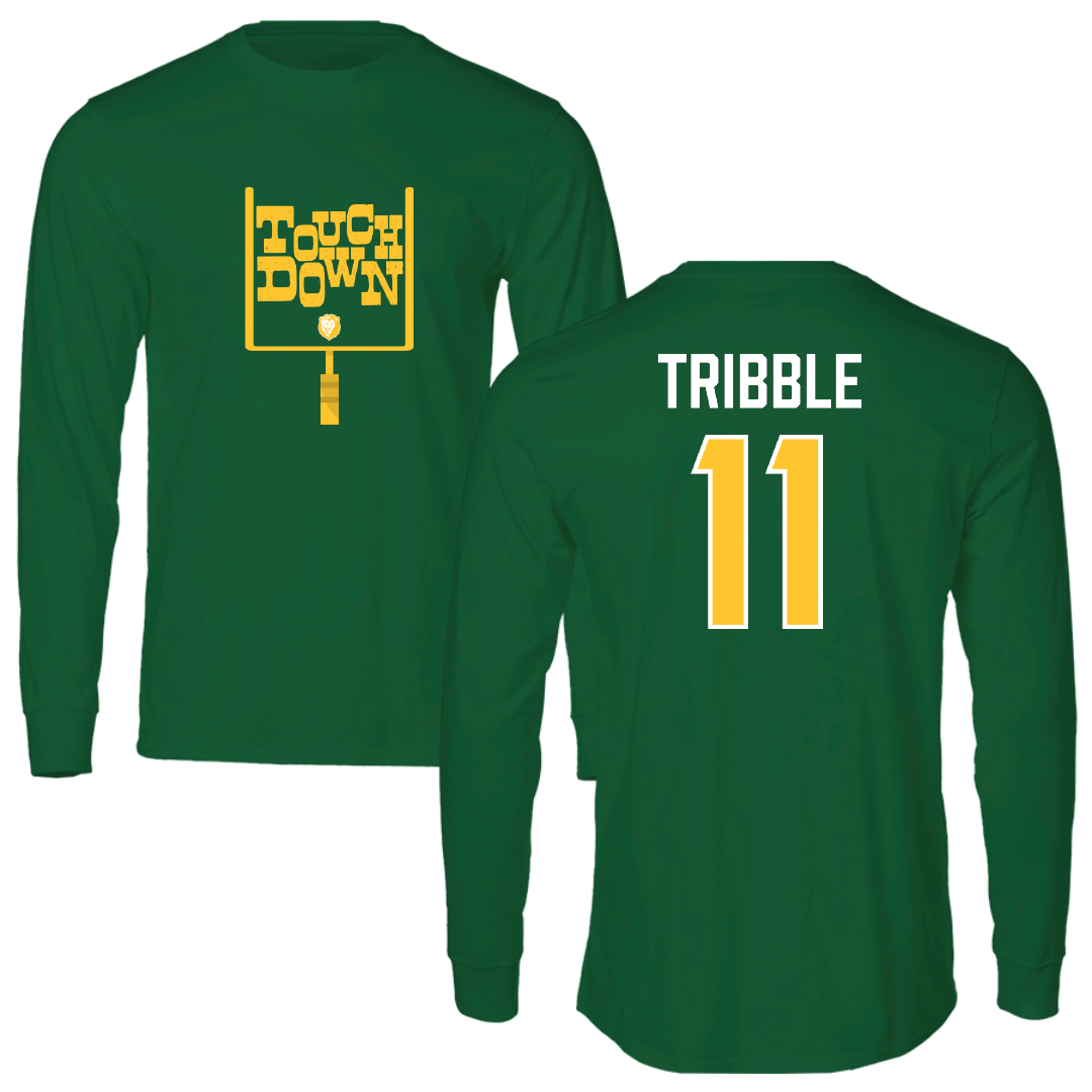 Southeastern Louisiana University Football Green Touchdown Long Sleeve - #11 Nolan Tribble