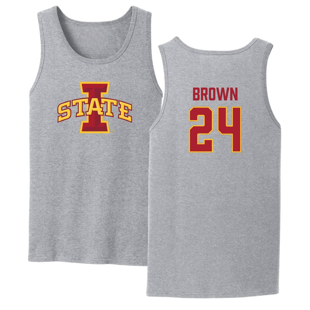 Iowa State University Basketball (W) Sport Gray Tank Top - #24 Addy Brown