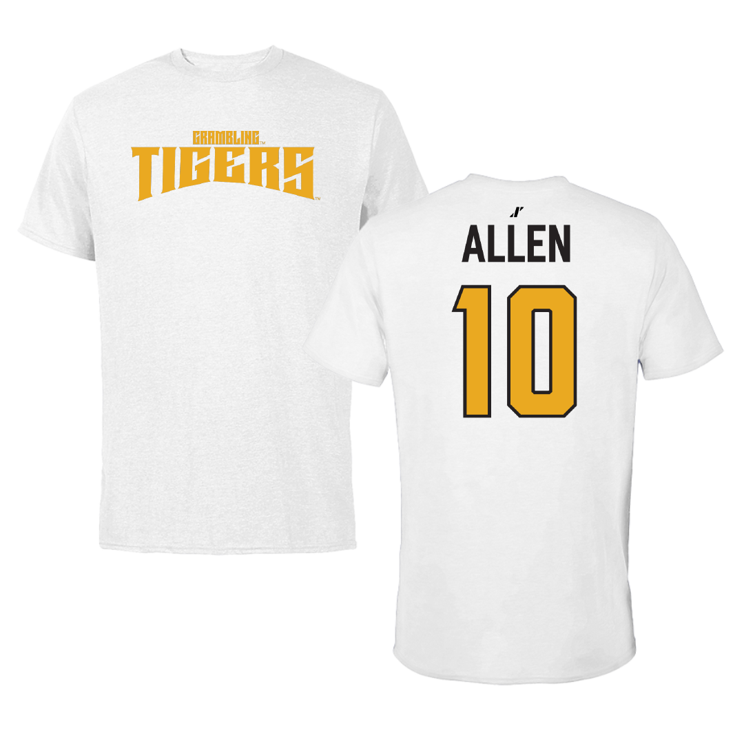 Grambling State University Baseball White Classic Tee - #10 Payton Allen