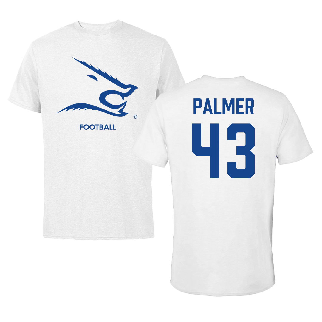 Texas A&M University-Kingsville Football White Tee - #43 Tyler Palmer