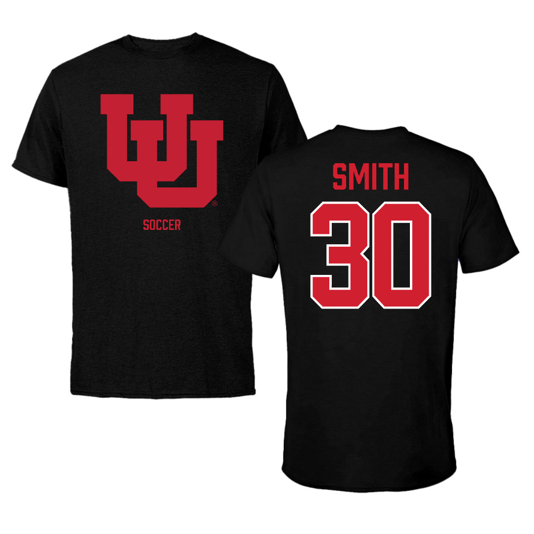 University of Utah Soccer (W) Black Performance Tee - #30 Isabelle Smith