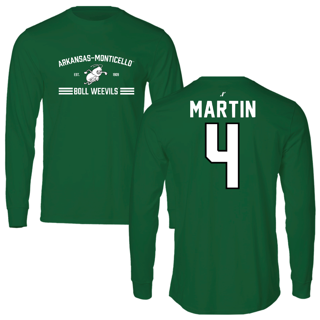 University of Arkansas-Monticello Softball Green General Performance Long Sleeve - #4 Makenzie Martin