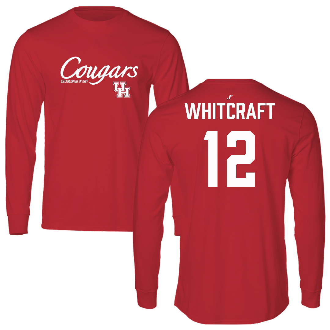 University of Houston Soccer Red General Long Sleeve - #12 Alex Whitcraft