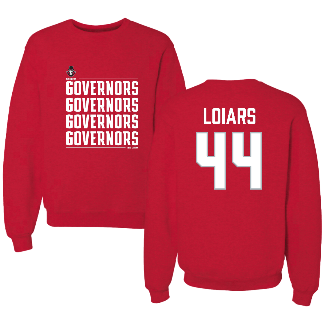 Austin Peay State University Beach Volleyball Red General Crewneck - #44 Emma Loiars