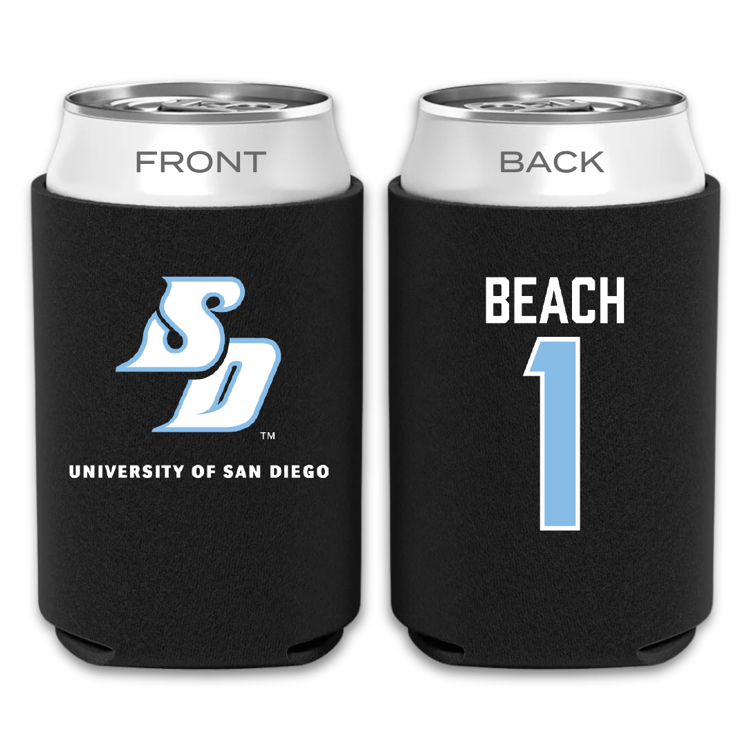 University of San Diego Volleyball Black Can Cooler - #1 Neomi Beach