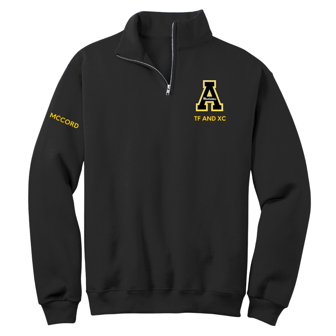 Appalachian State University TF and XC Black Quarter-Zip - Mariah McCord