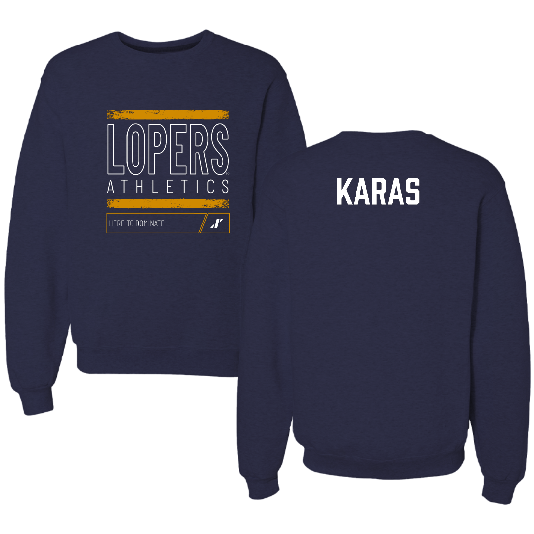 University of Nebraska at Kearney TF and XC Navy Dominate Crewneck - Quin Karas