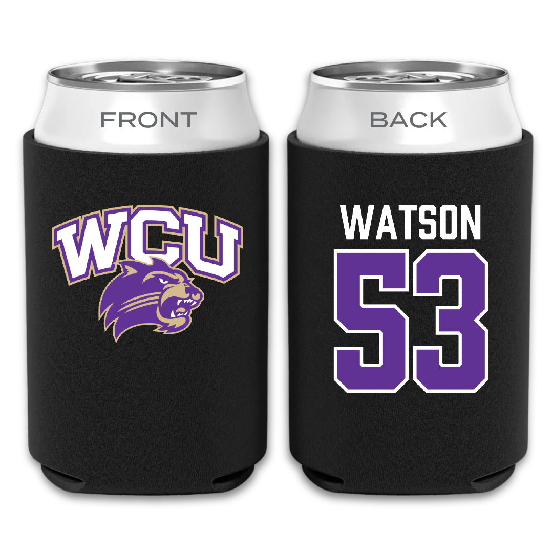 Western Carolina University Football Black Can Cooler - #53 Zach Watson